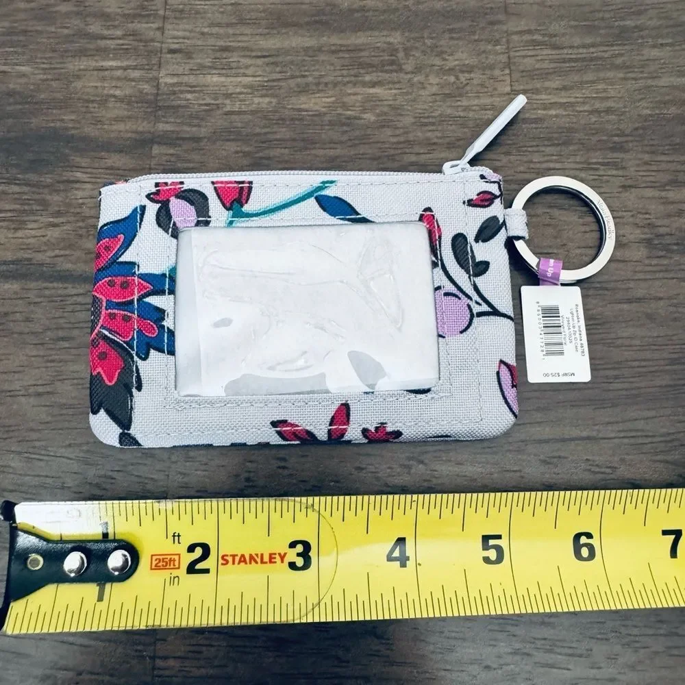 Vera Bradley Lighten Up Vineyard Floral Zip ID Case